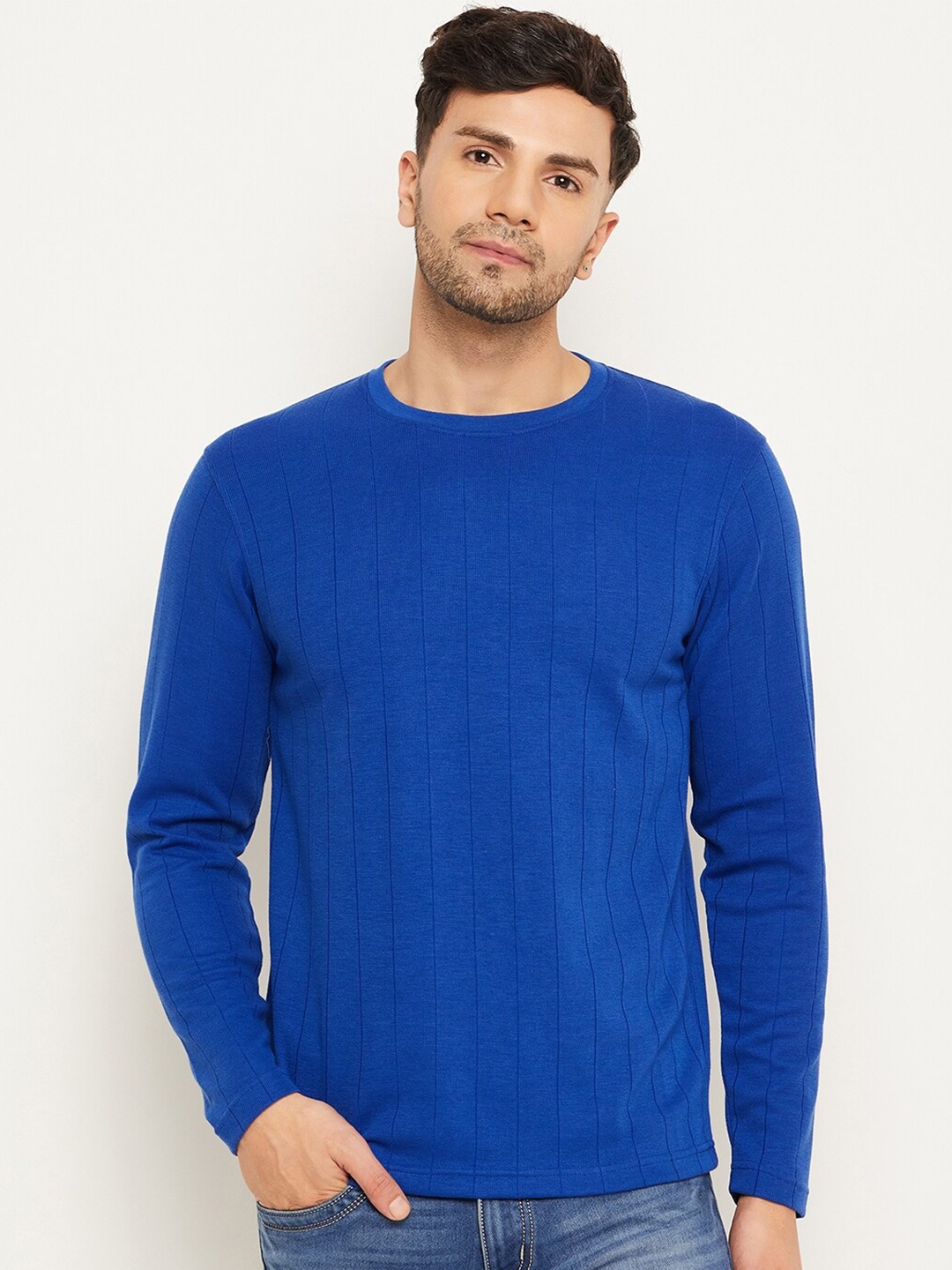 

Club York Round Neck Regular Fit T-shirt, Blue
