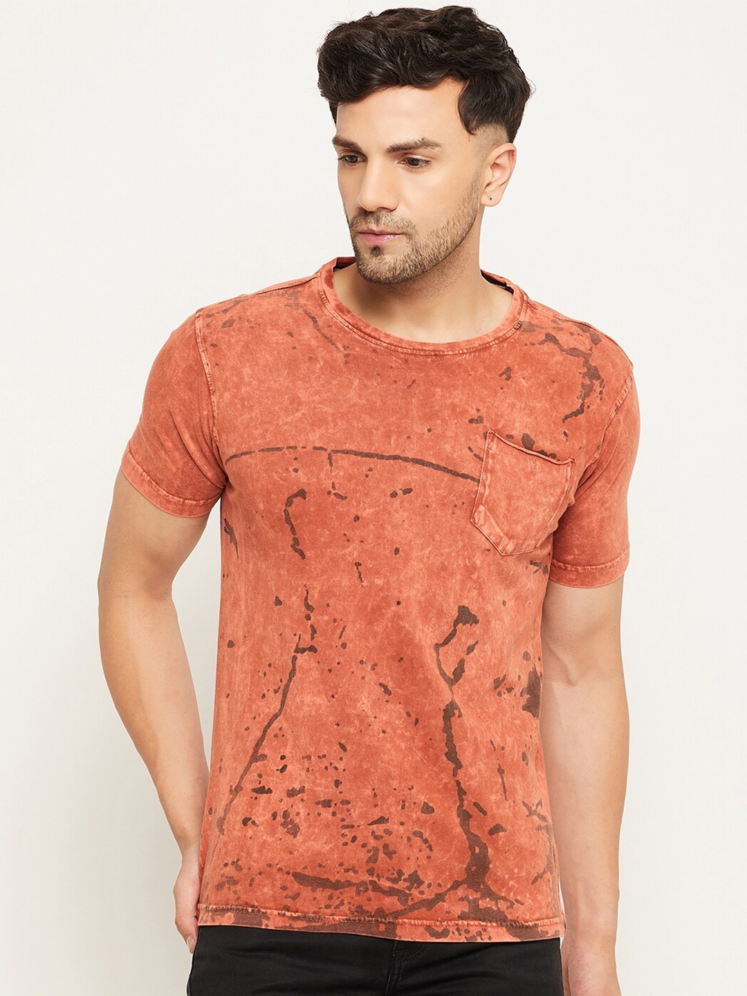 

Club York Abstract Printed Long Sleeves T-shirt, Rust