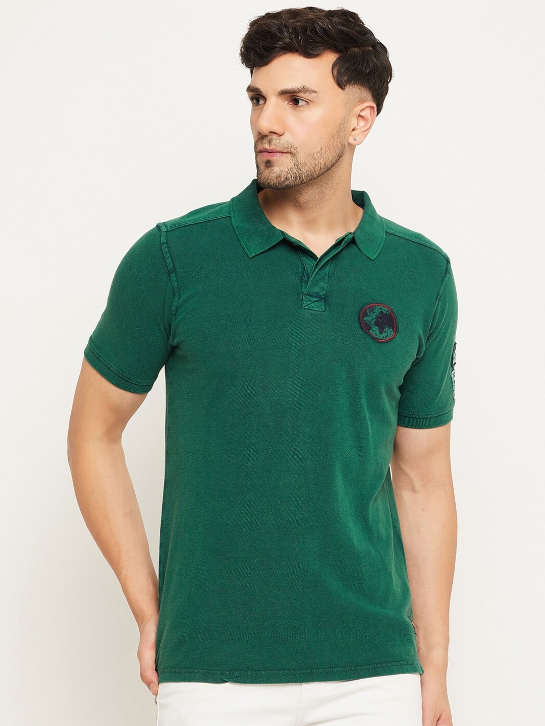 

Club York Polo Collar Cotton Regular Fit T-shirt, Green