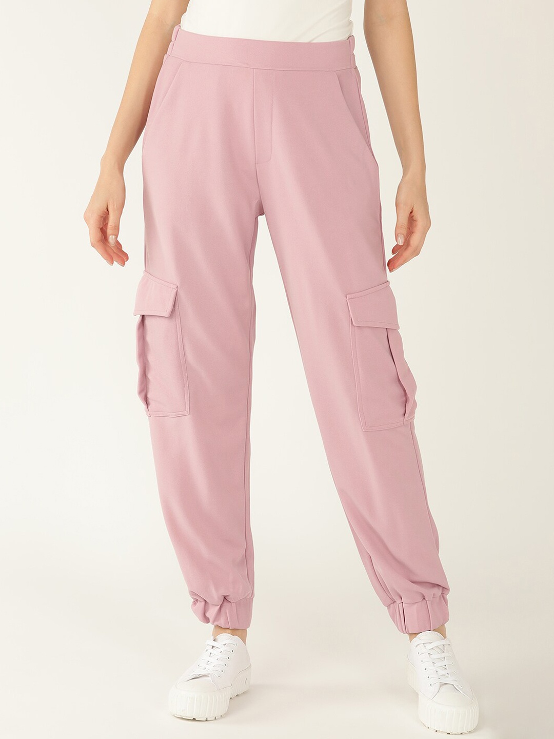 

Mast & Harbour Women Mid-Rise Joggers, Pink