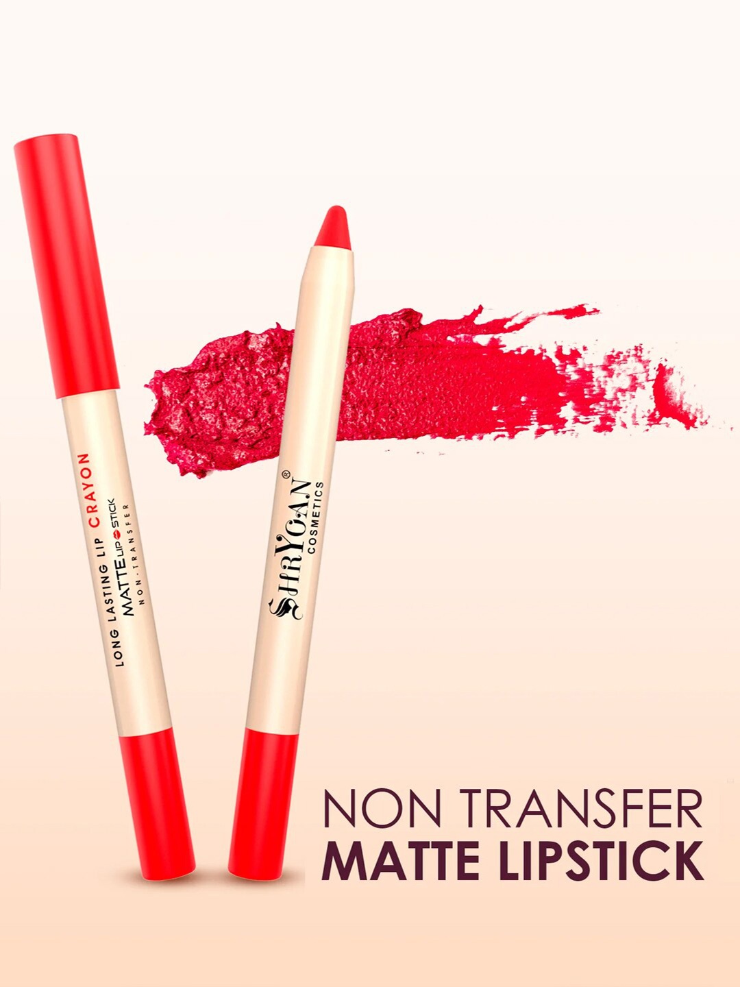 

SHRYOAN Set of 4 Lip Crayon Matte Lipstick-Pink Fever-Shree Nude-Toasted Almond-Bold Wine, Multi