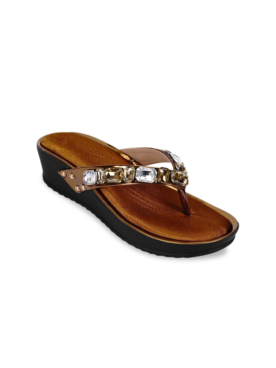 

JM Looks Embellished Comfort Heels, Copper