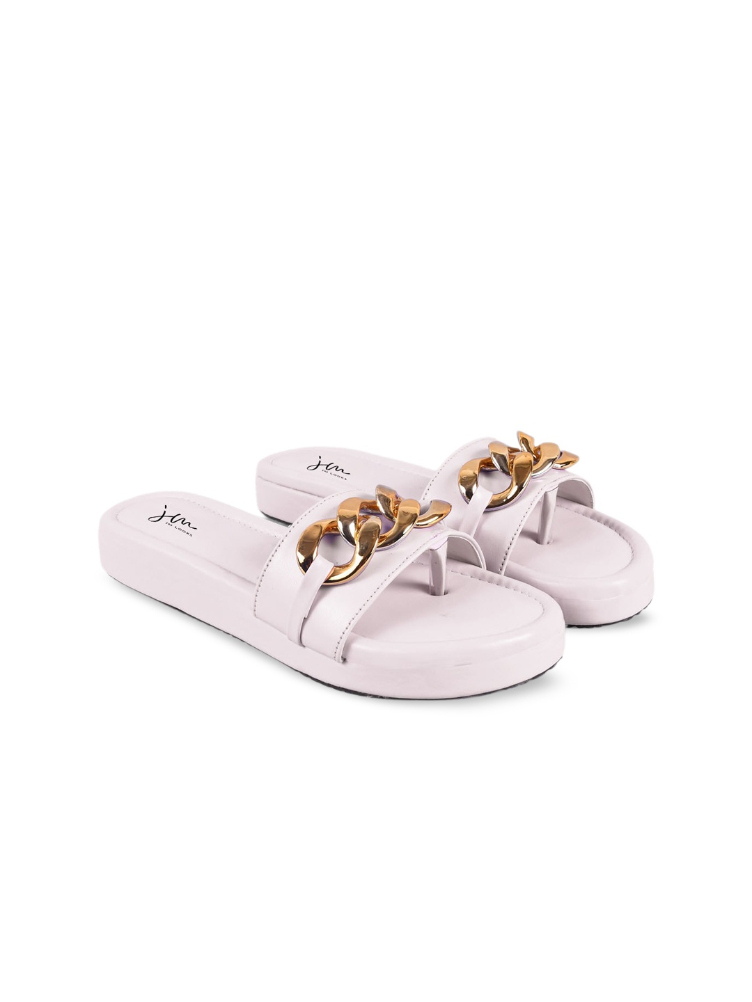 

JM Looks Embellished Open Toe Flats, Lavender