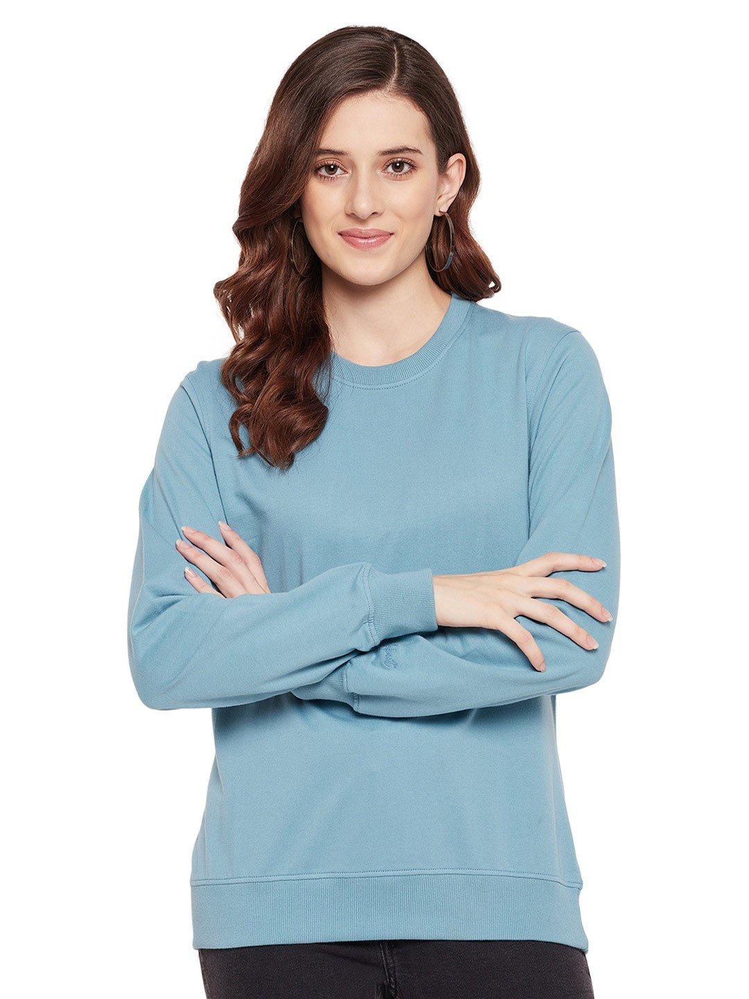 

URKNIT Pure Cotton Pullover Sweatshirt, Blue