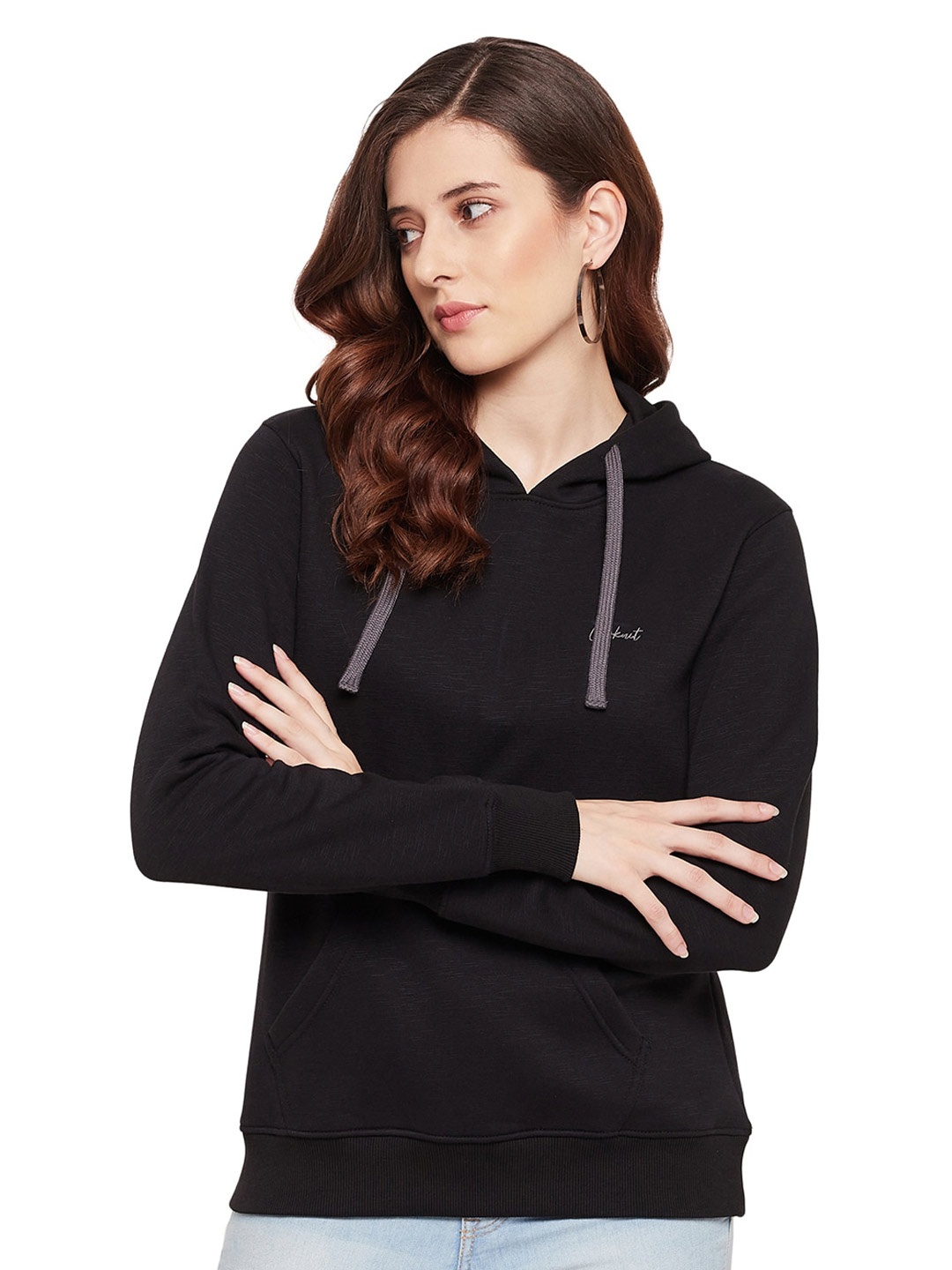 

URKNIT Hooded Pullover Sweatshirt, Black