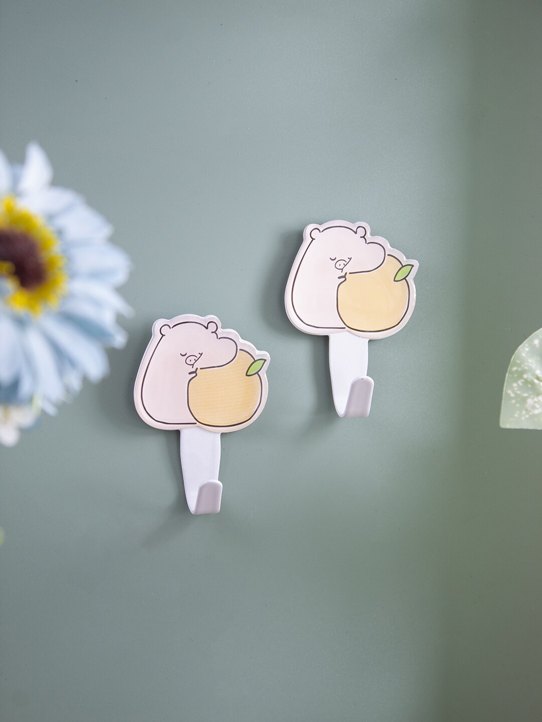 

MARKET99 White 2 Pieces Sticky Hooks
