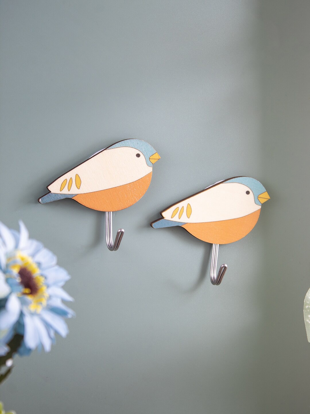 

MARKET99 Orange & Beige 2 Pieces Sticky Hooks