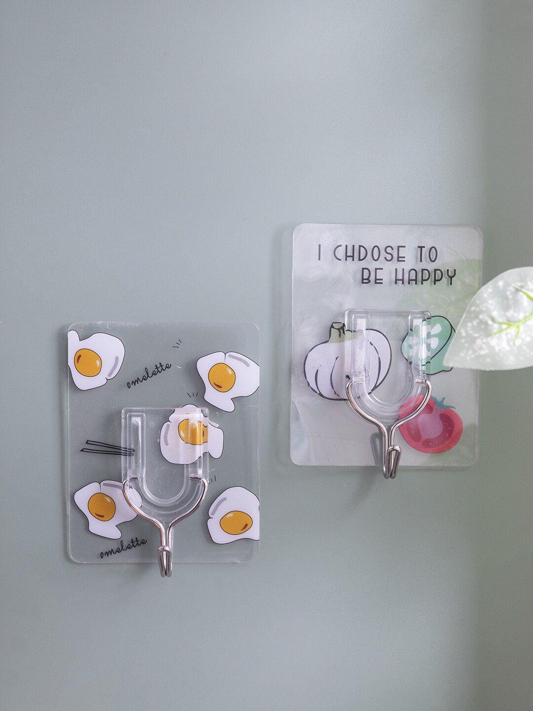 

MARKET99 Transparent 2 Pieces Stick Hooks and Holders