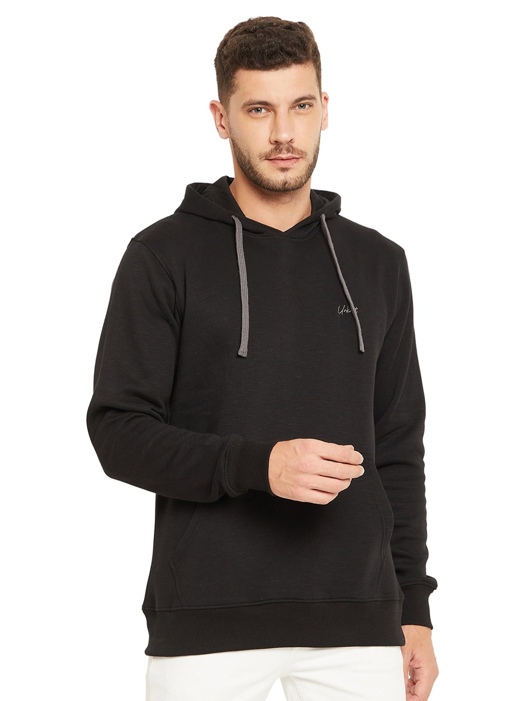 

URKNIT Hooded Pullover Sweatshirt, Black
