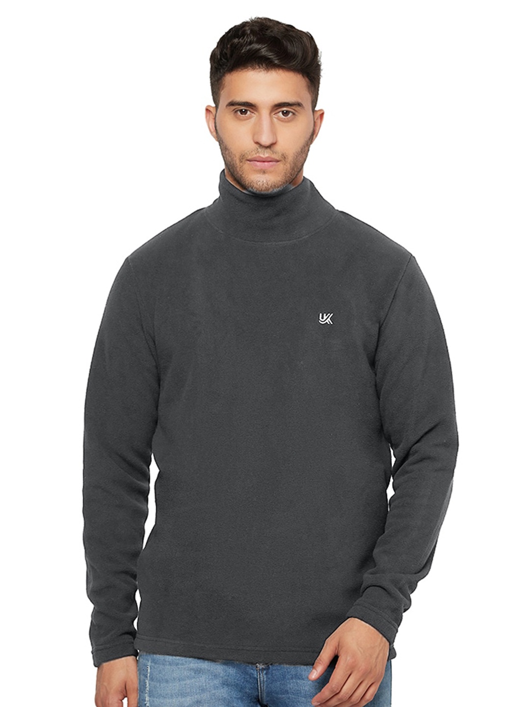 

URKNIT High Neck Sweatshirt, Charcoal