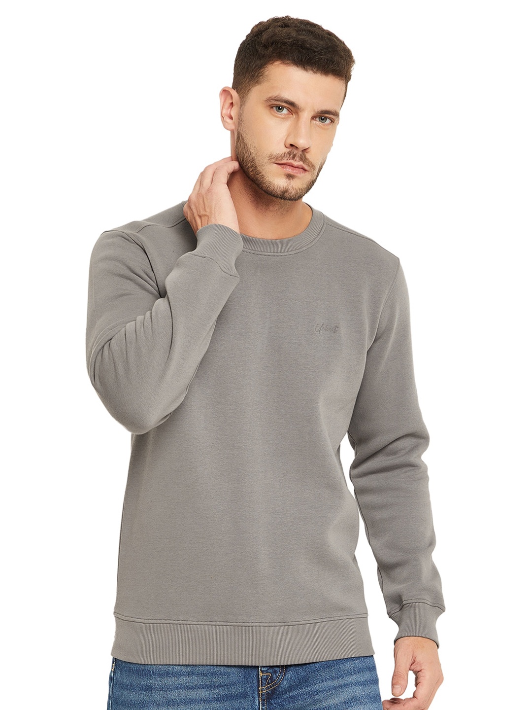 

URKNIT Round Neck Sweatshirt, Grey