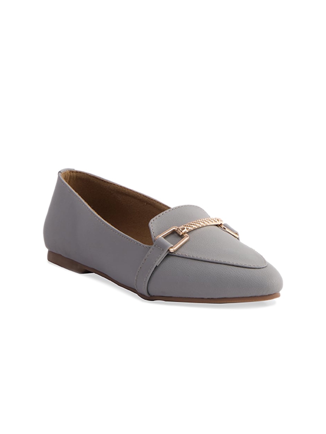 

ERIDANI Giselle Solid Loafers, Grey