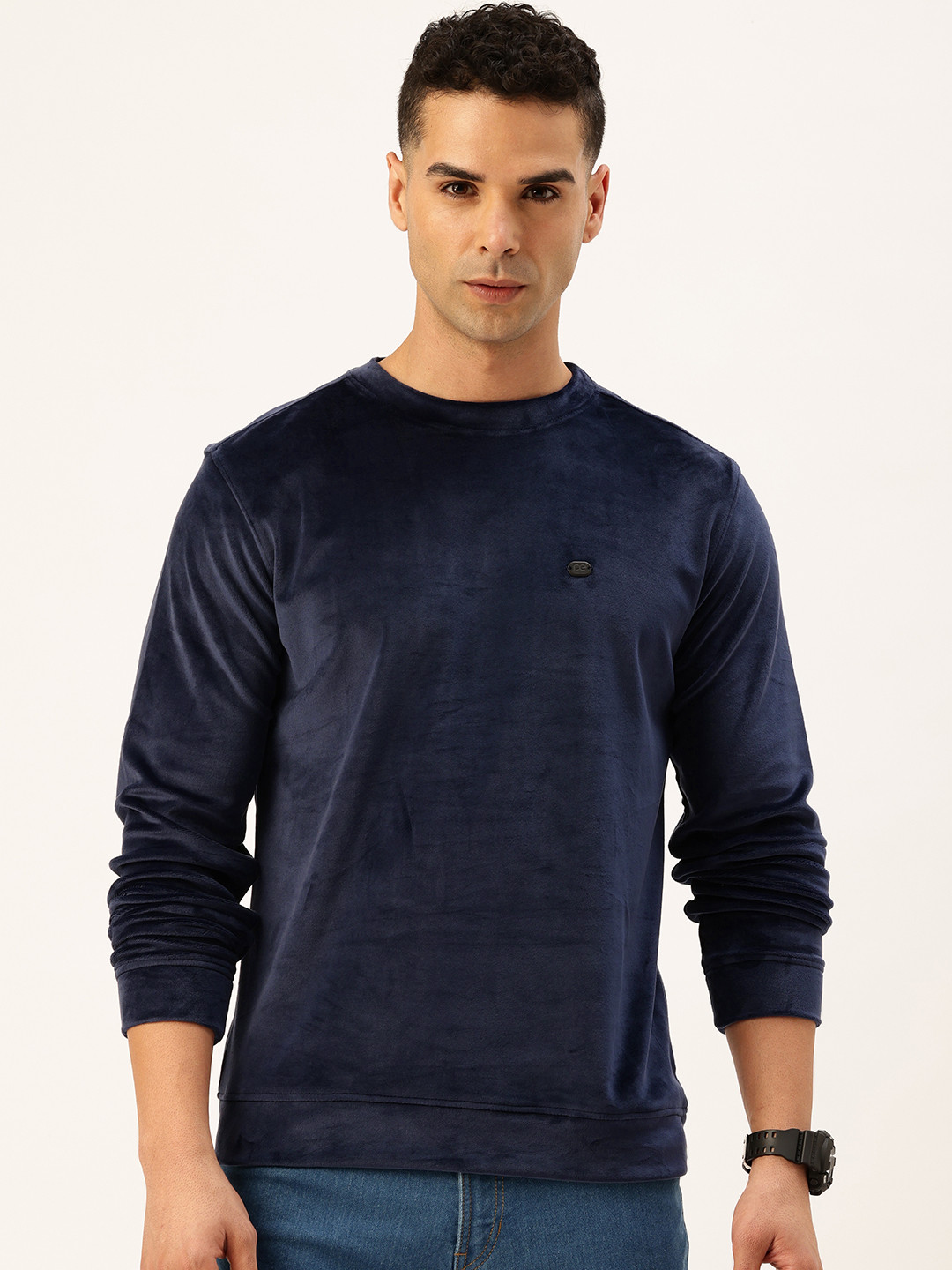 

Peter England Fuzzy Pullover Sweatshirt, Navy blue