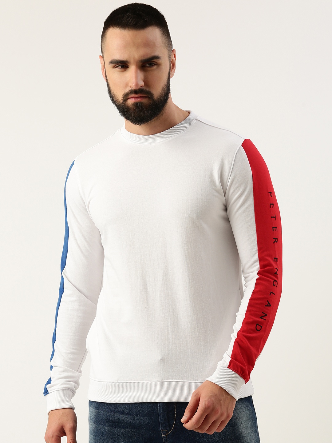 

Peter England Round Neck Sweatshirt, White