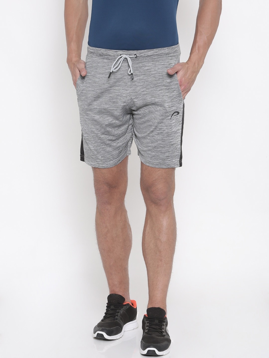 

Proline Active Men Grey Self-Design Regular Fit Sports Shorts