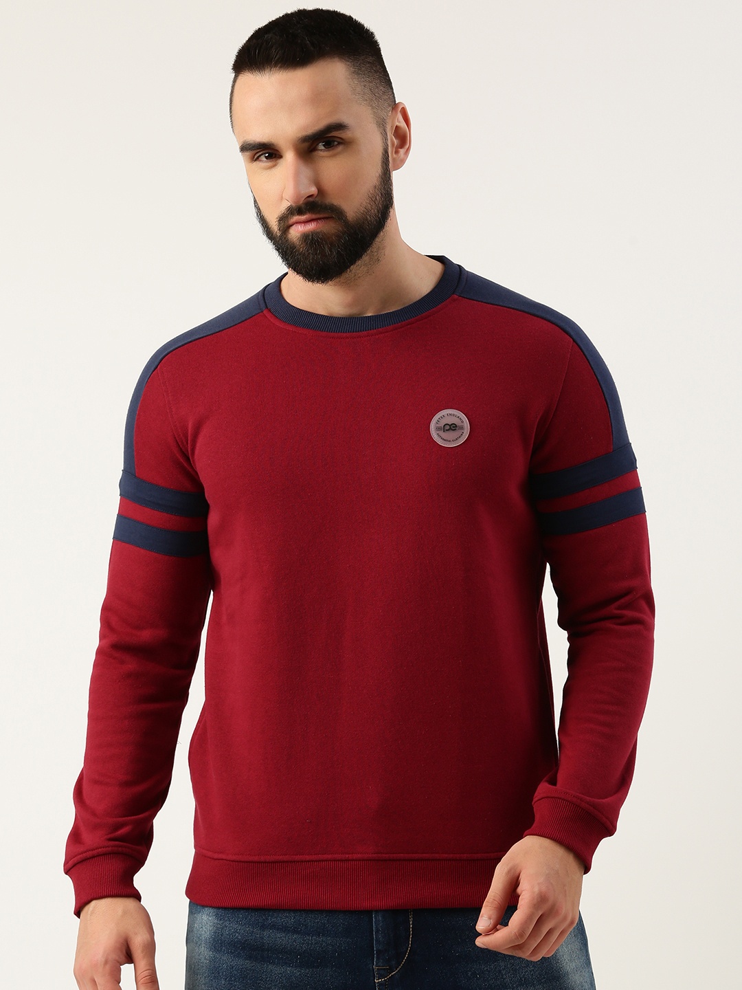

Peter England Round Neck Sweatshirt, Maroon