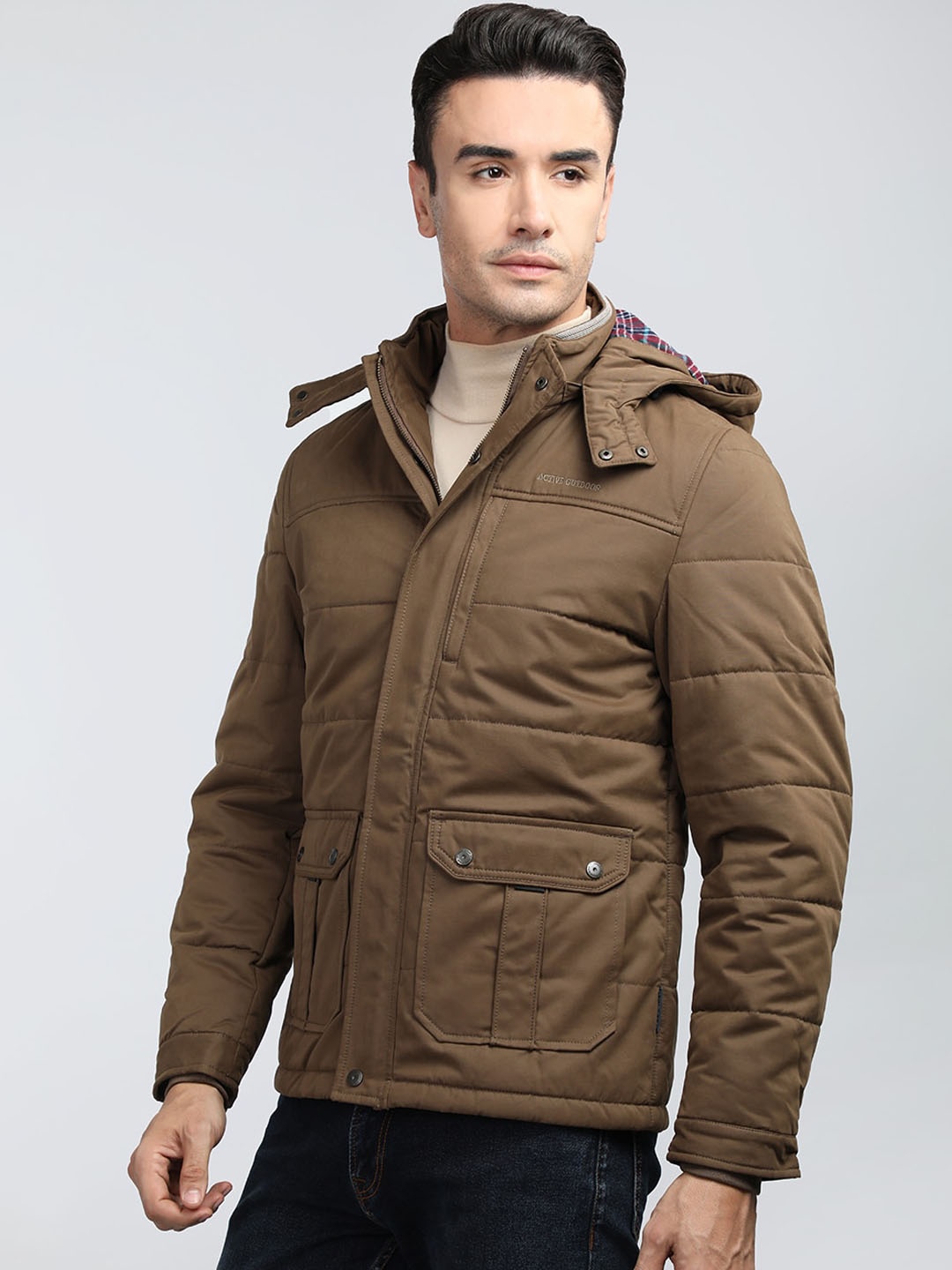 

LURE URBAN Hooded Padded Jacket, Brown