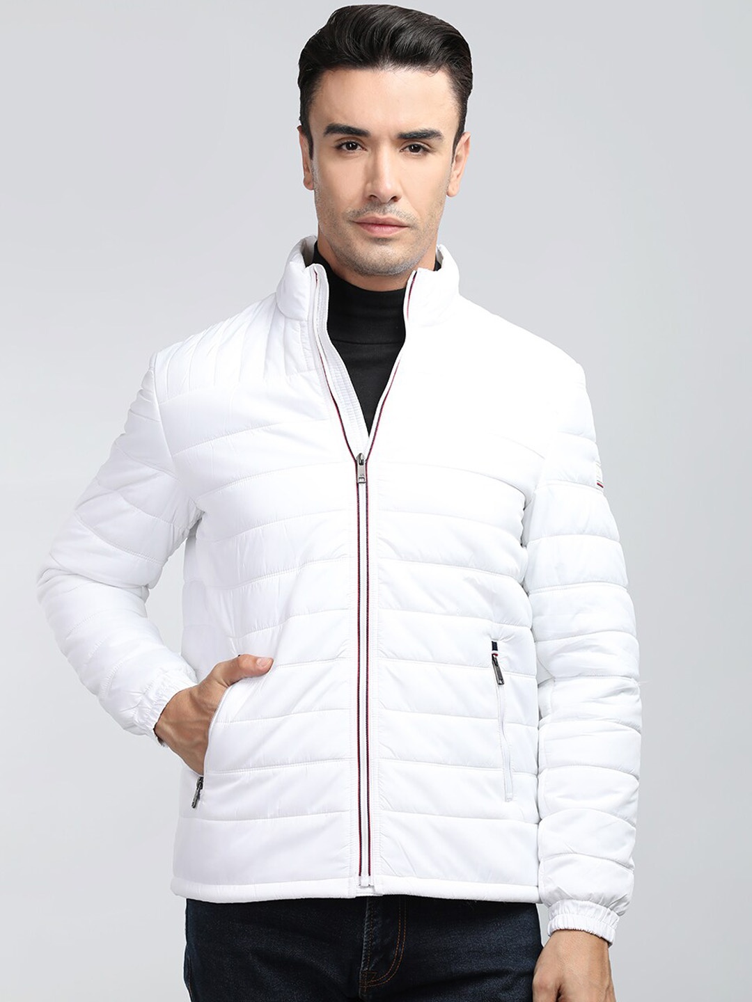 

LURE URBAN Mock Collar Puffer Jacket, White