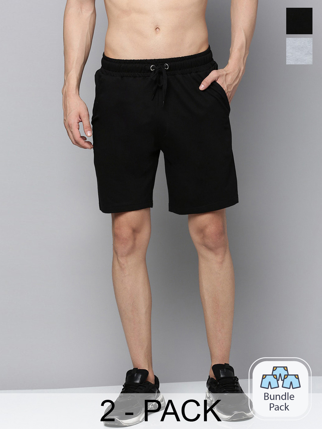 

Urban Dog Men Pack Of 2 Shorts, Black