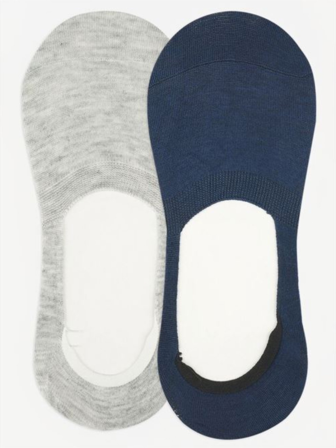 

Hill Islands Men Pack Of 2 Anti Microbial Shoe Liner Socks, Grey melange