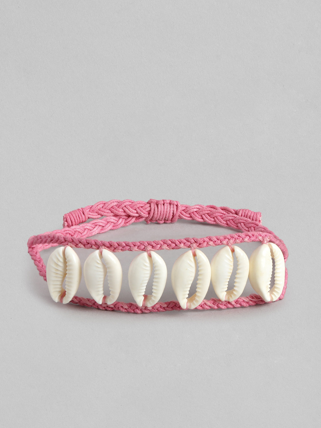 

RICHEERA Women Braided Design Studded Bracelet, Pink