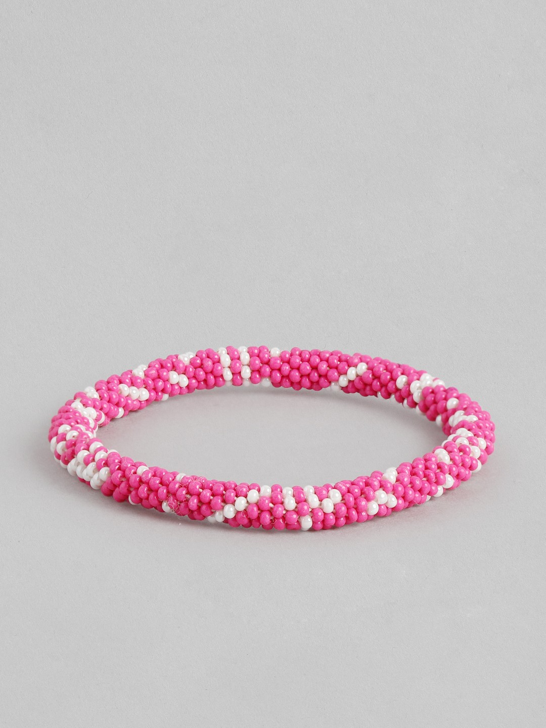 

RICHEERA Women Beaded Bangle-Style Bracelet, Pink