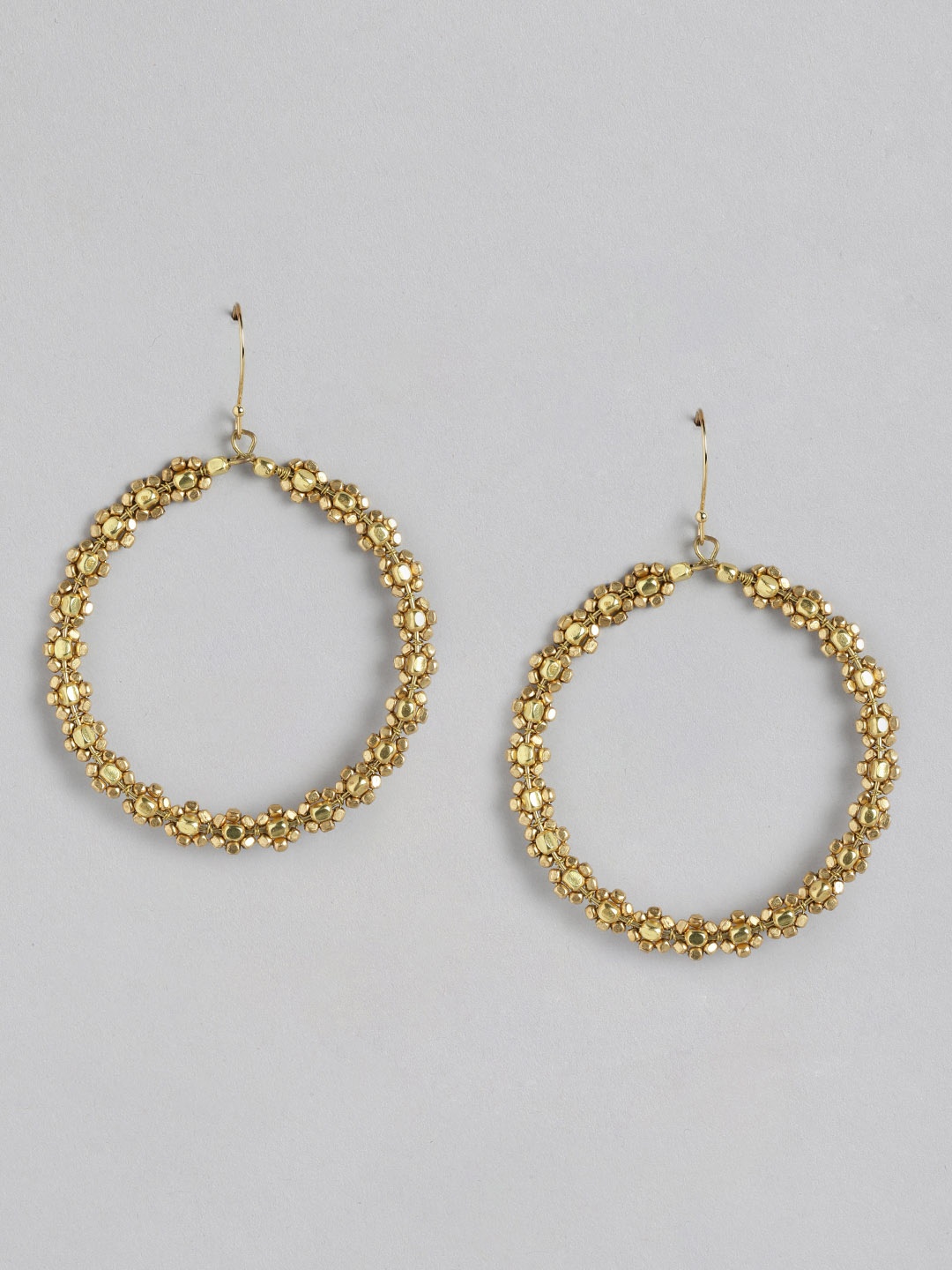 

RICHEERA Gold-Plated Circular Hoop Earrings