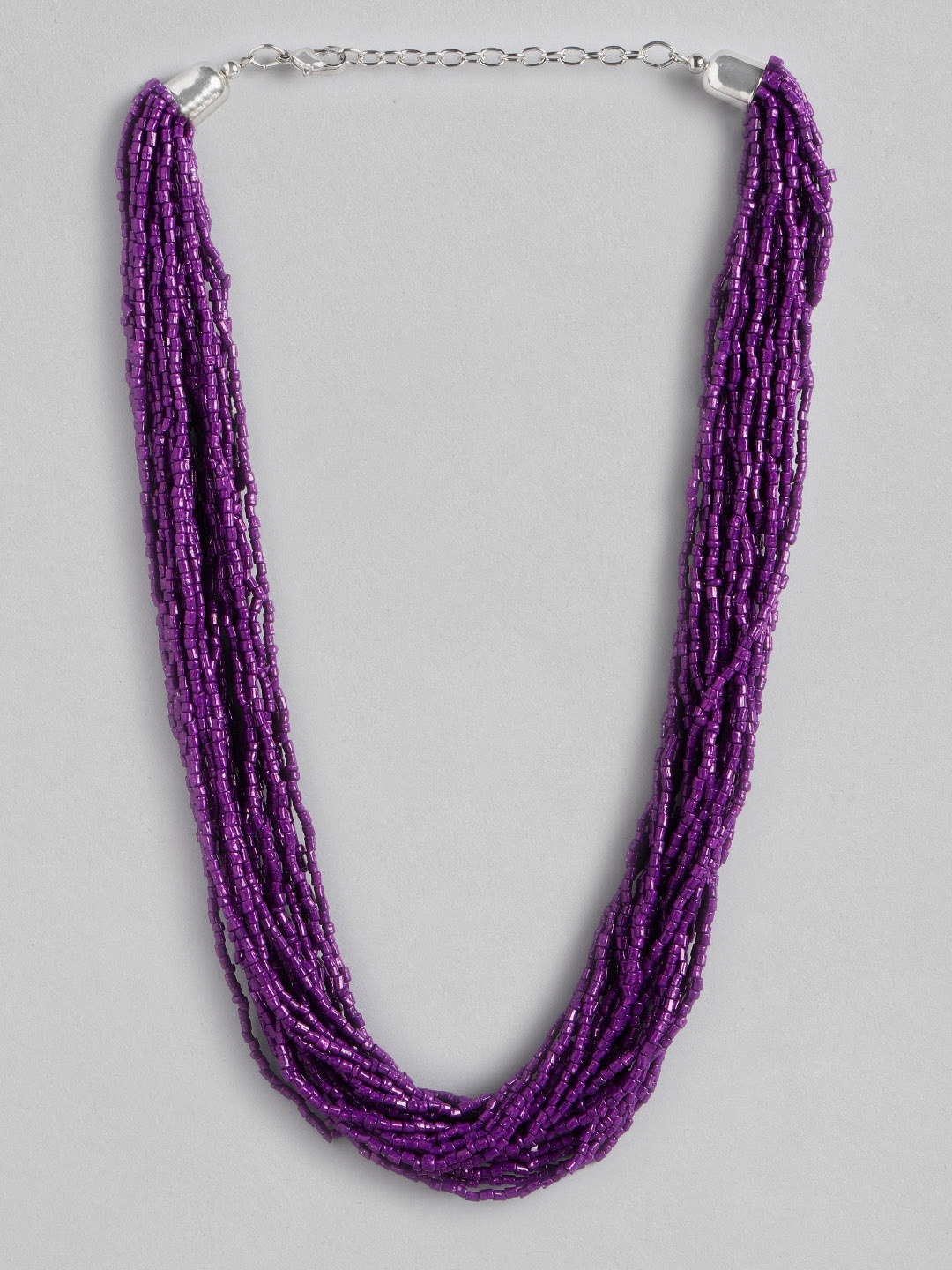 

RICHEERA Beaded Multi-Layered Statement Necklace, Purple