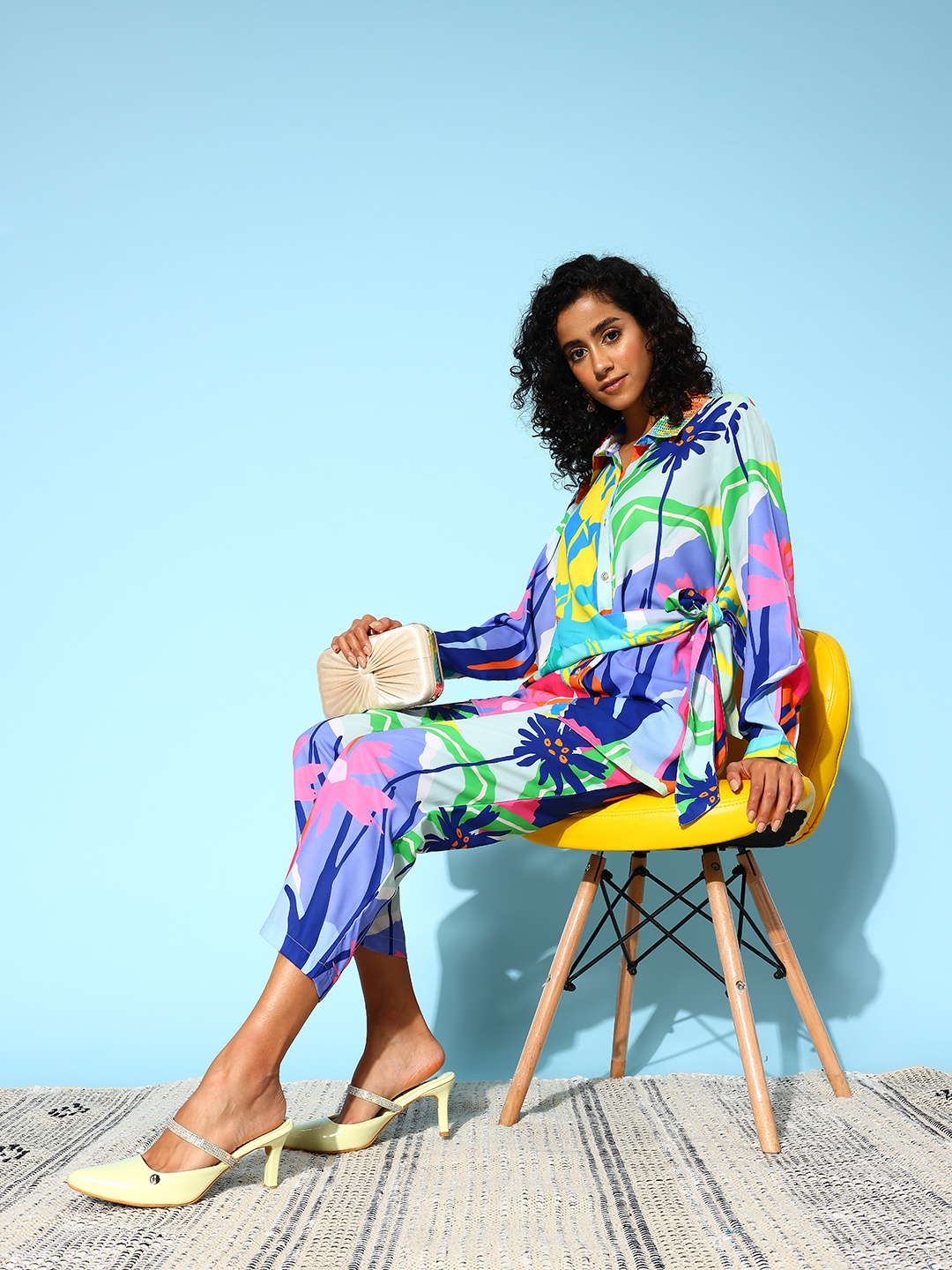 

Indo Era Women Conversational Abstract Printed Co-Ords Set, Multi