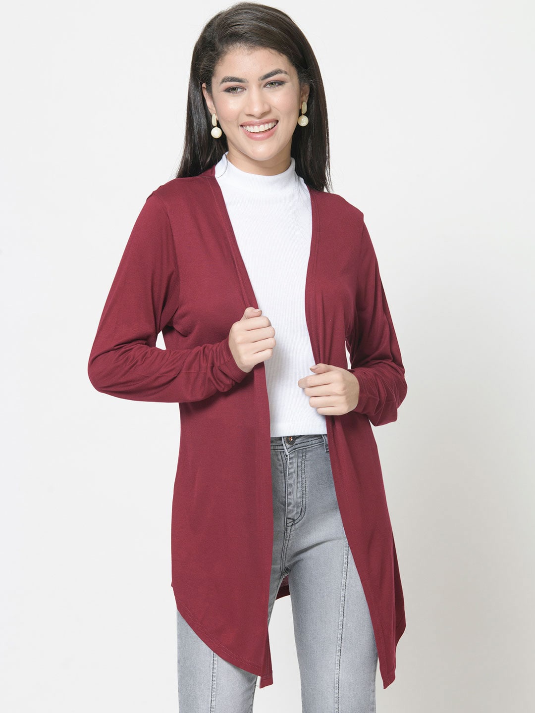 

urSense High Neck Fitted Top With Shrug, White