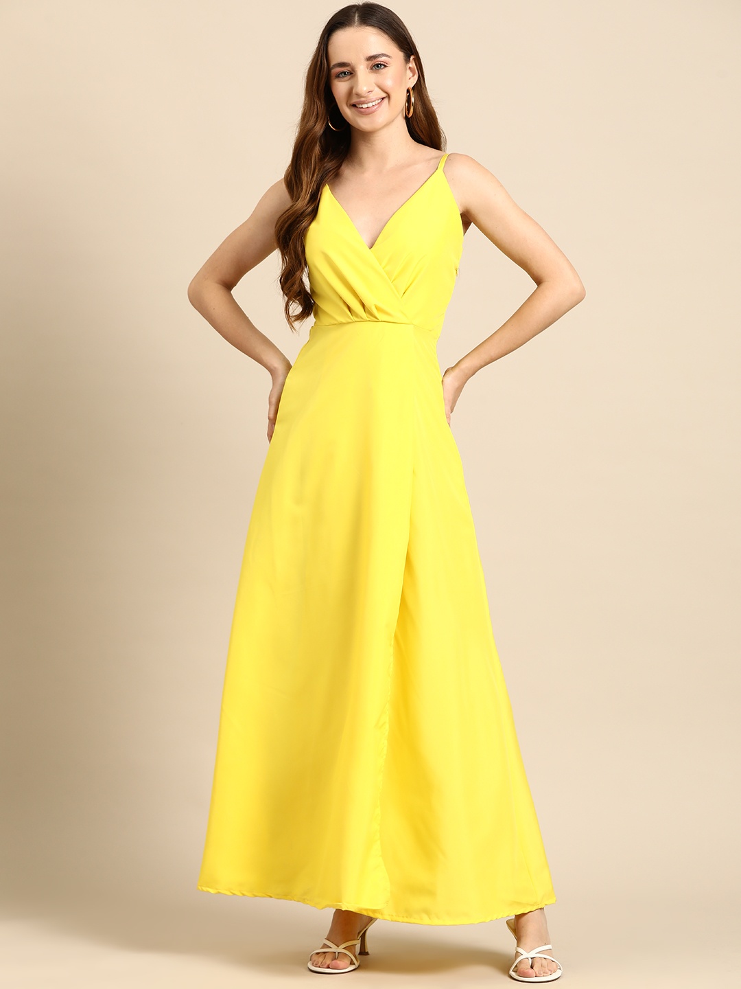 

DODO & MOA Crepe Maxi Dress, Yellow