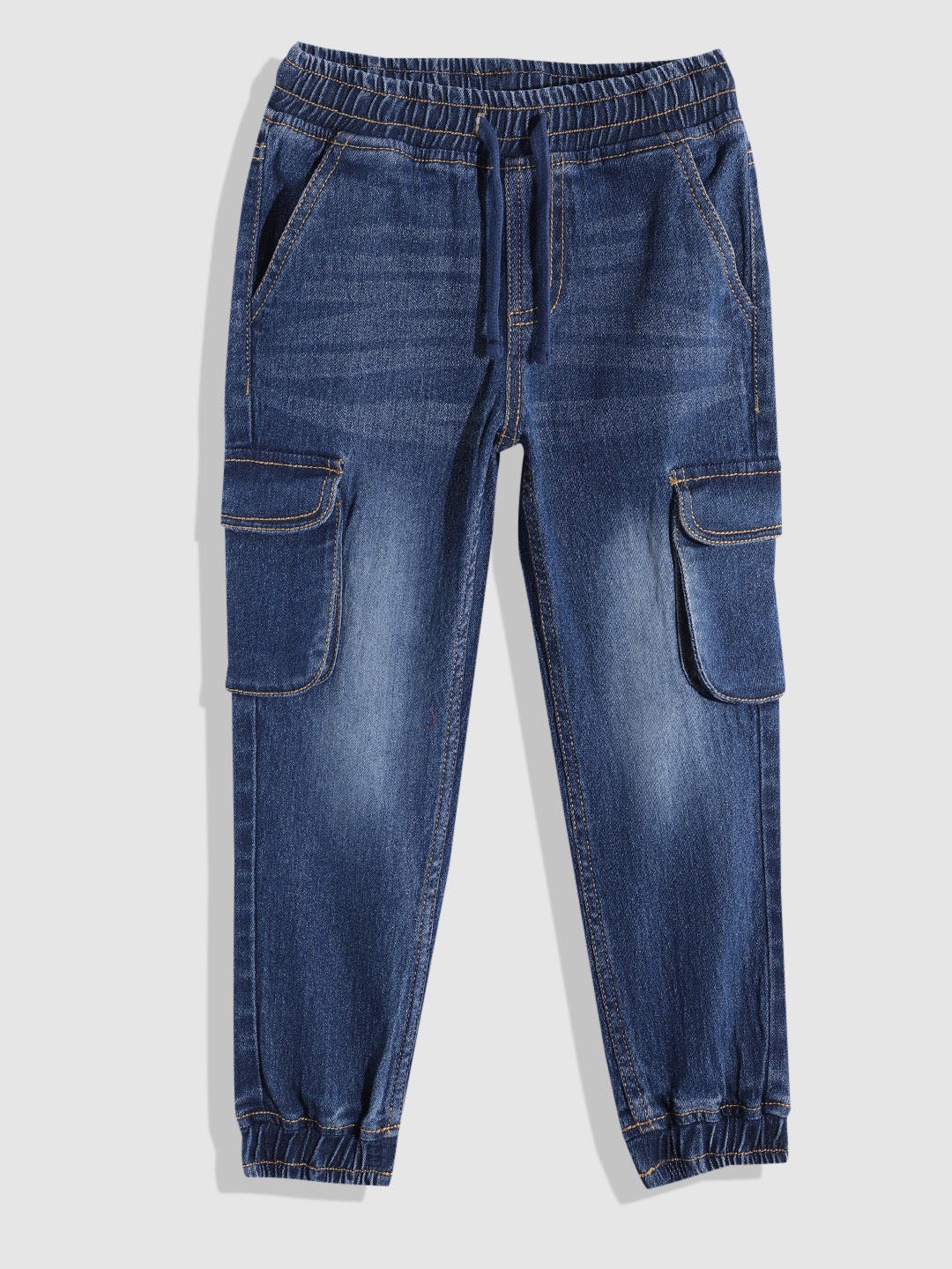 

YK Boys Jogger Light Fade Stretchable Jeans, Blue