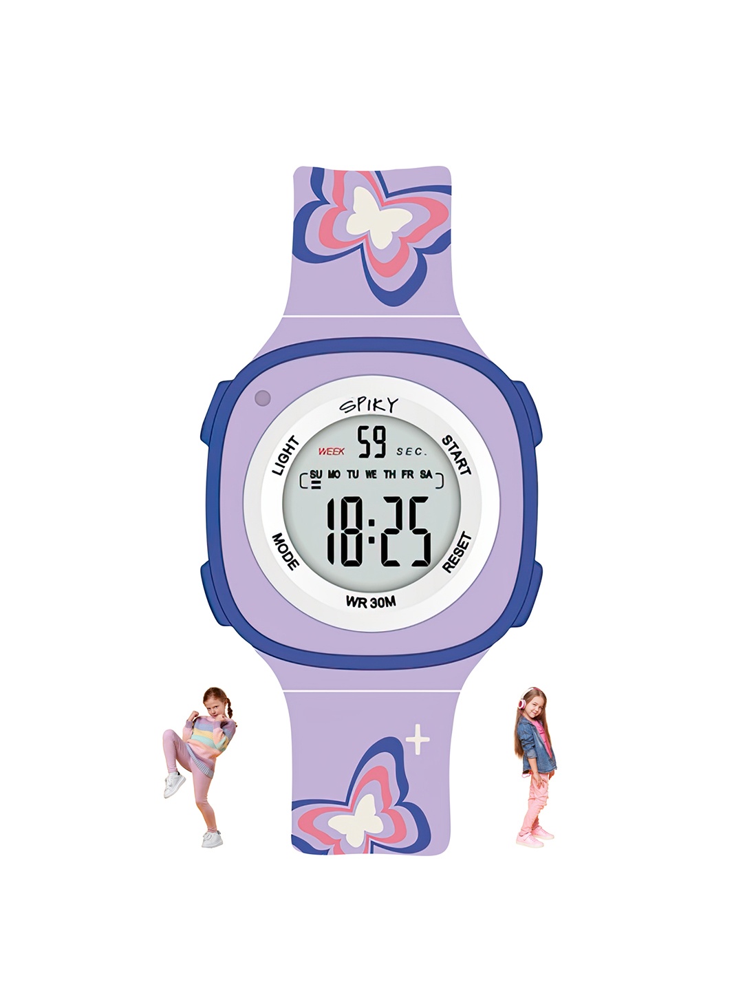 

Spiky Kids Water Resistance Digital Multi Function Automatic Watch SPKEVA15_C4_PUR, Purple