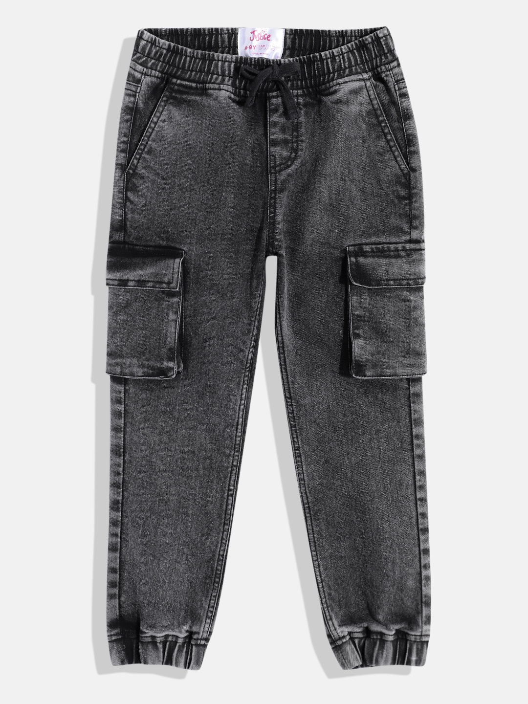 

JUSTICE Girls Jogger Light Fade Jeans, Grey