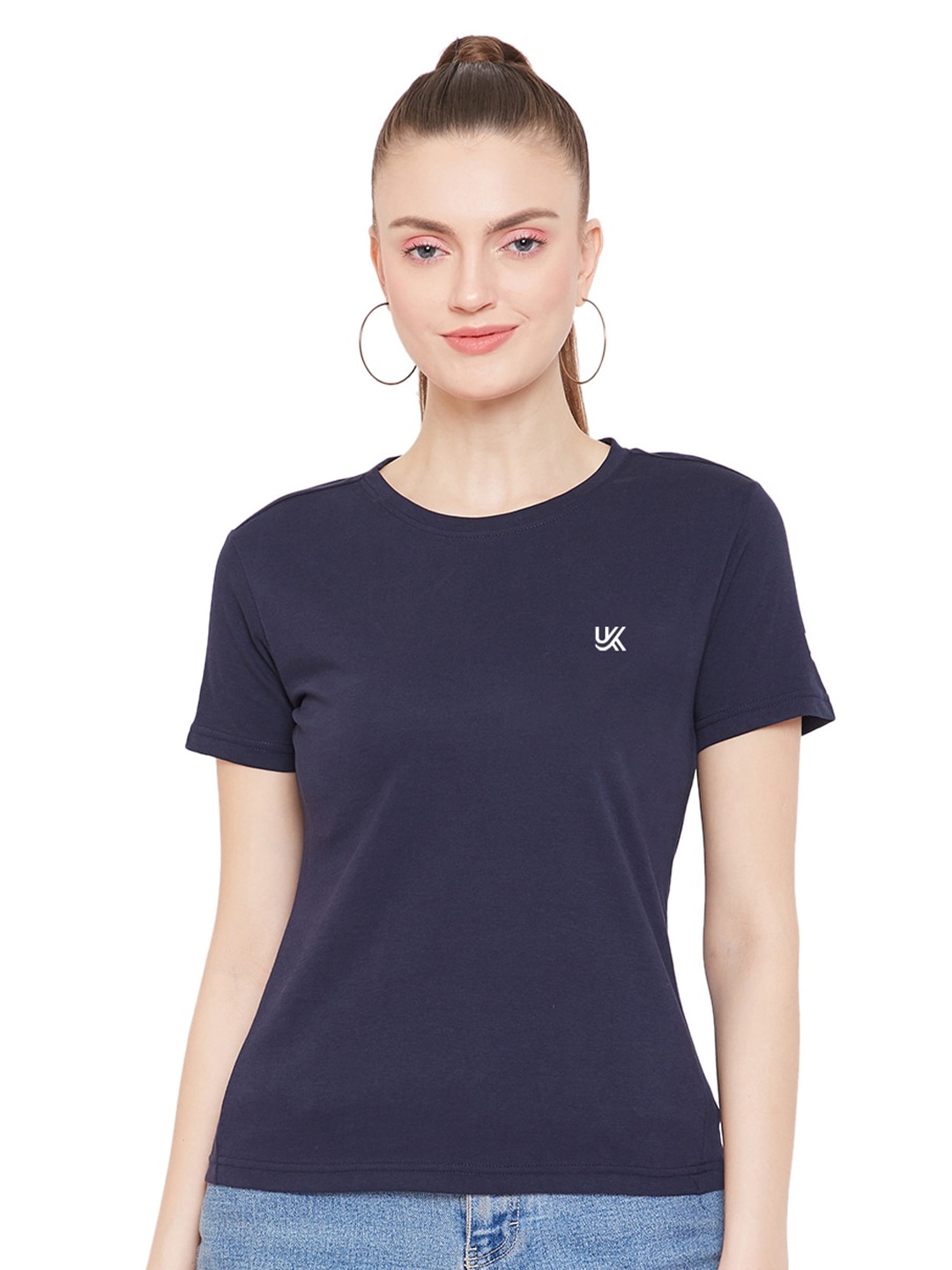 

URKNIT Short Sleeves Cool Max Pure Cotton T-shirt, Blue