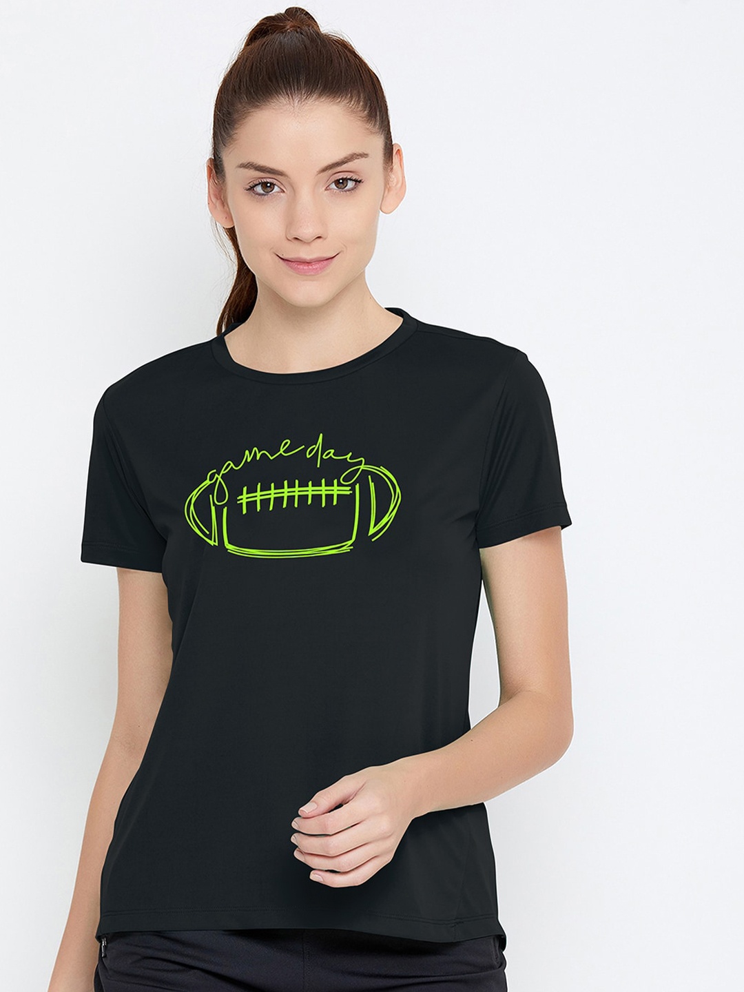 

URKNIT Graphic Printed Cool Max Pure Cotton T-shirt, Black