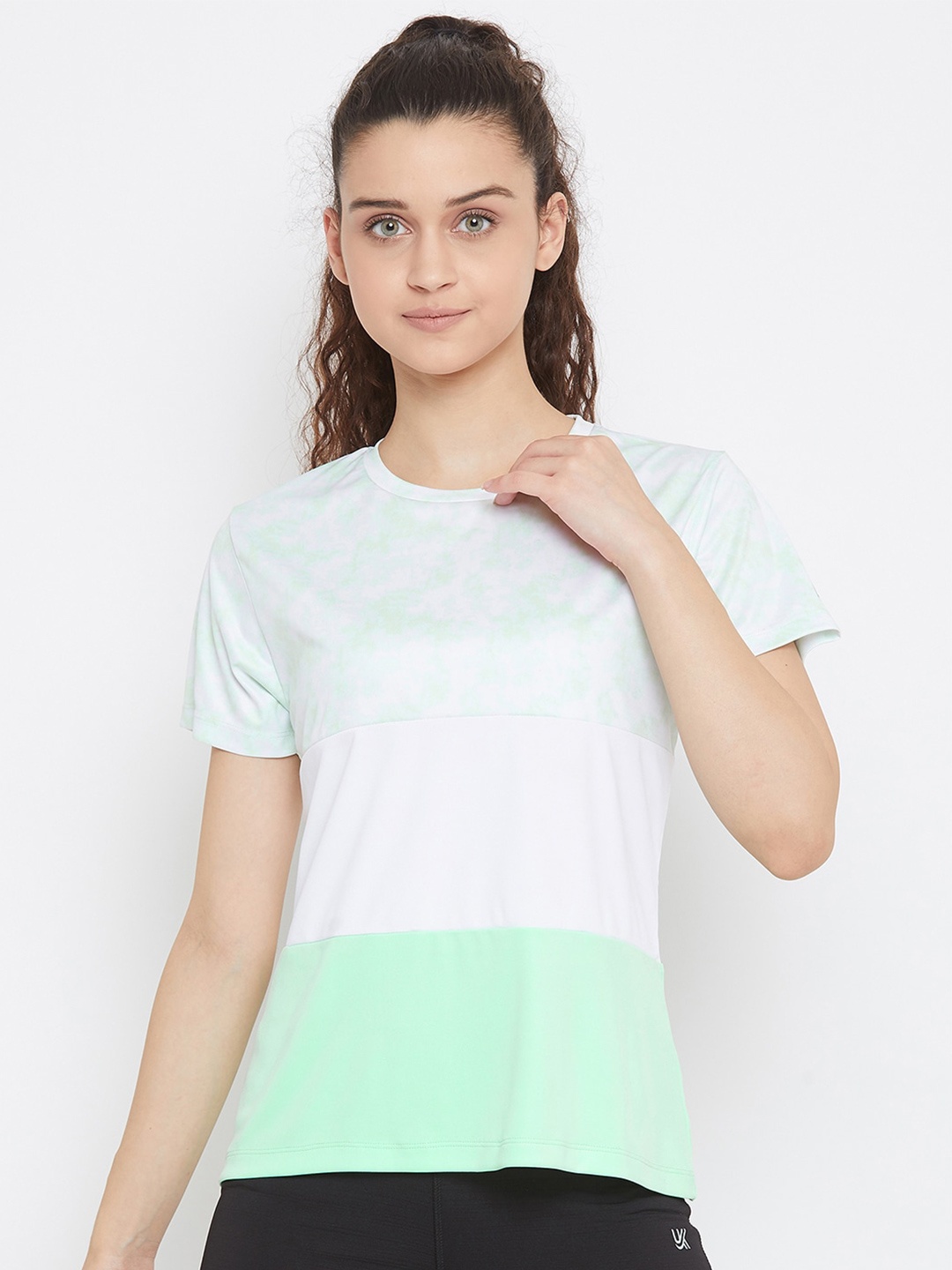 

URKNIT Colourblocked Cool Max Sports T-shirt, Green