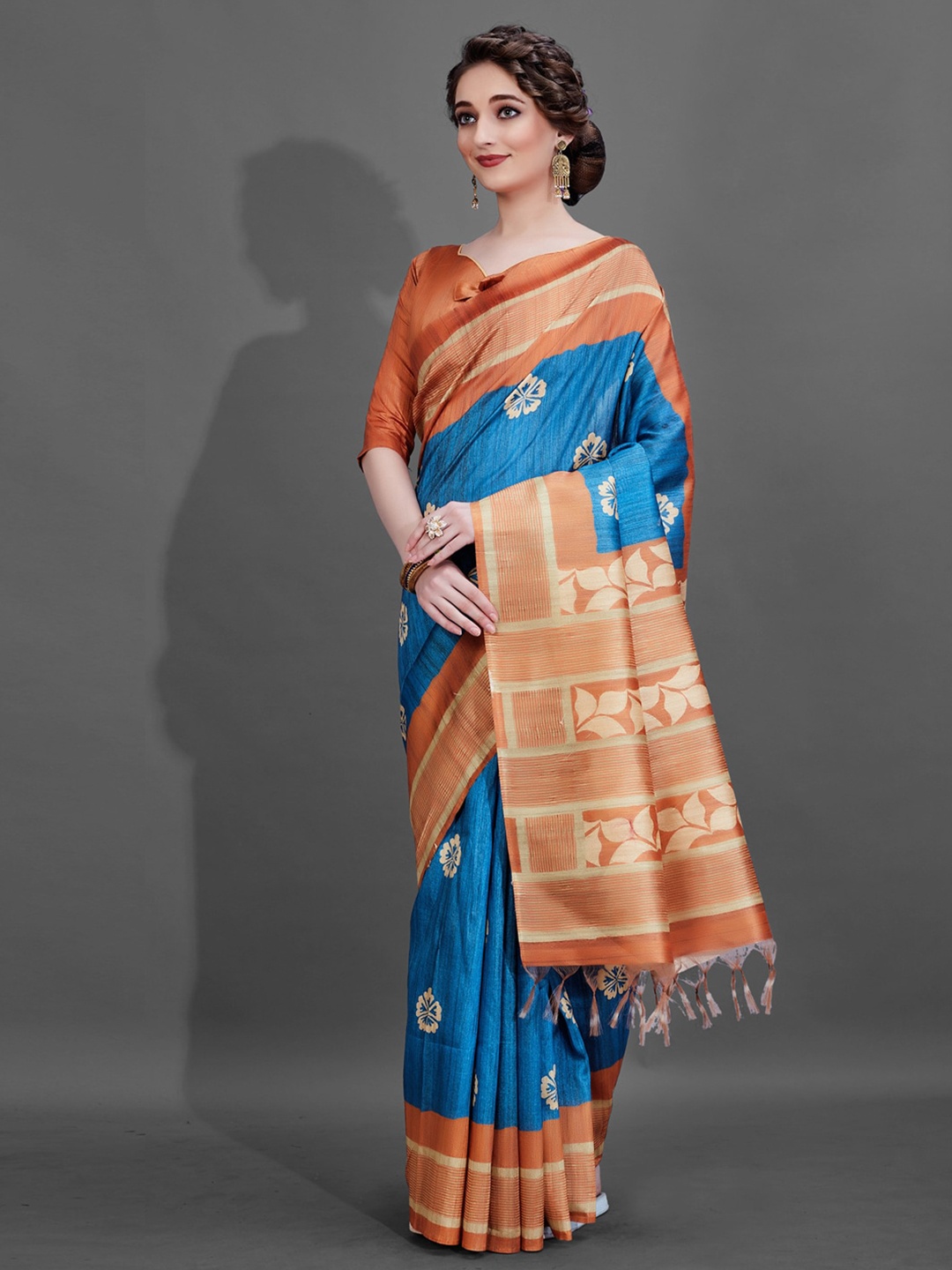 

Anouk Ethnic Motifs Printed Saree, Blue