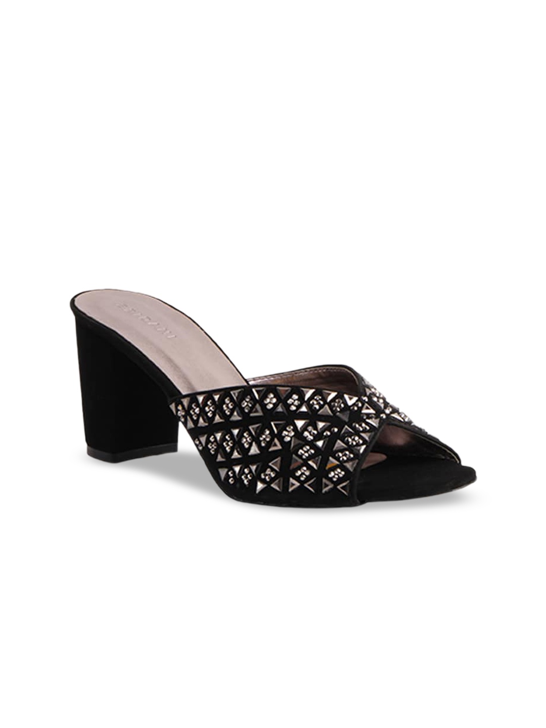

ERIDANI Azure Embellished Block Heels, Black