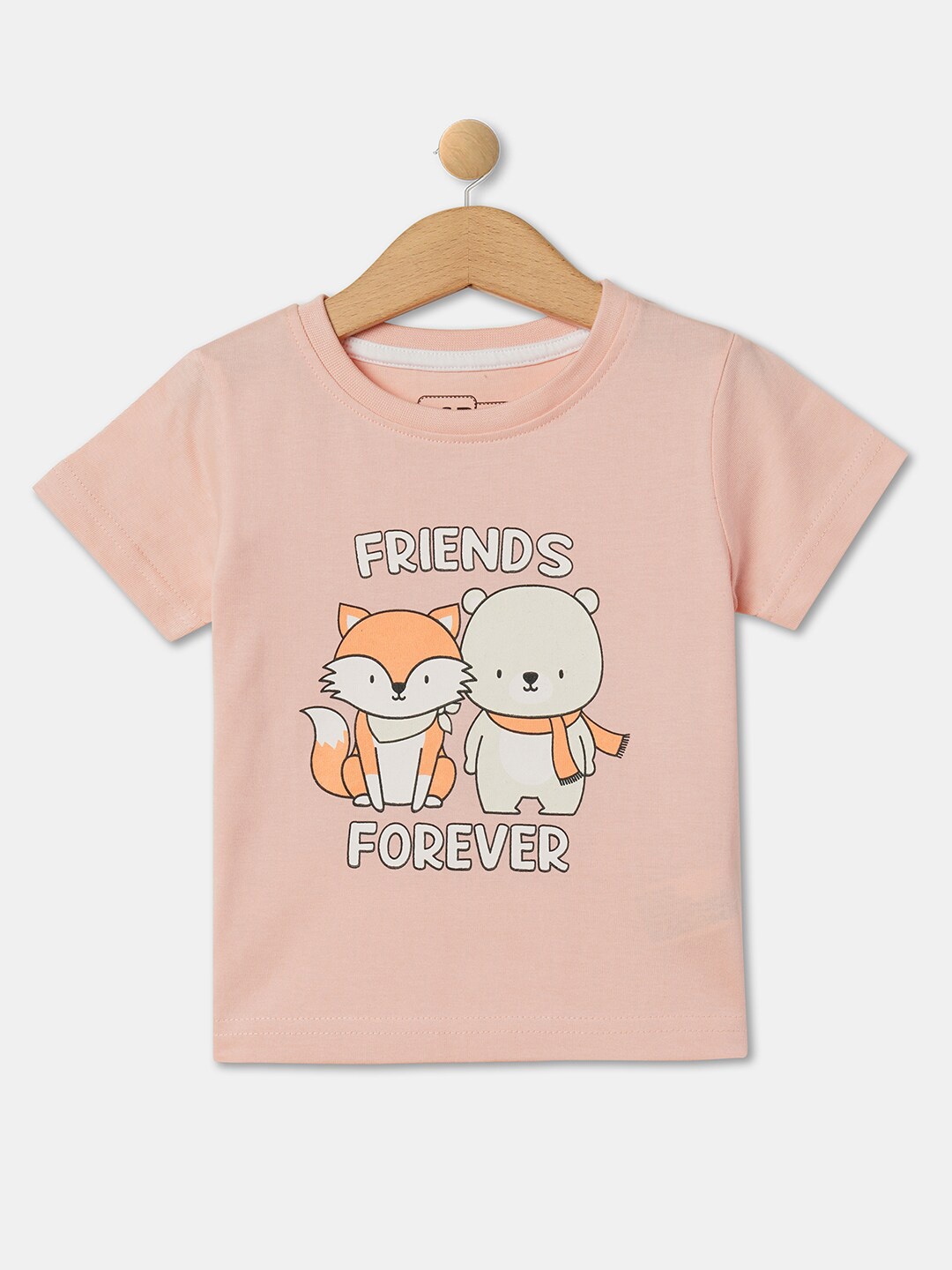 

R&B Boys Graphic Printed Regular Fit Pure Cotton Casual T-shirt, Pink