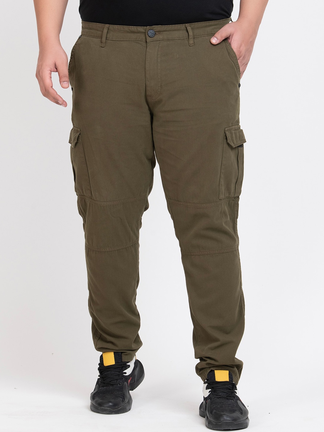 

IVOC Plus Men Mid-Rise Regular Fit Cotton Cargos, Green