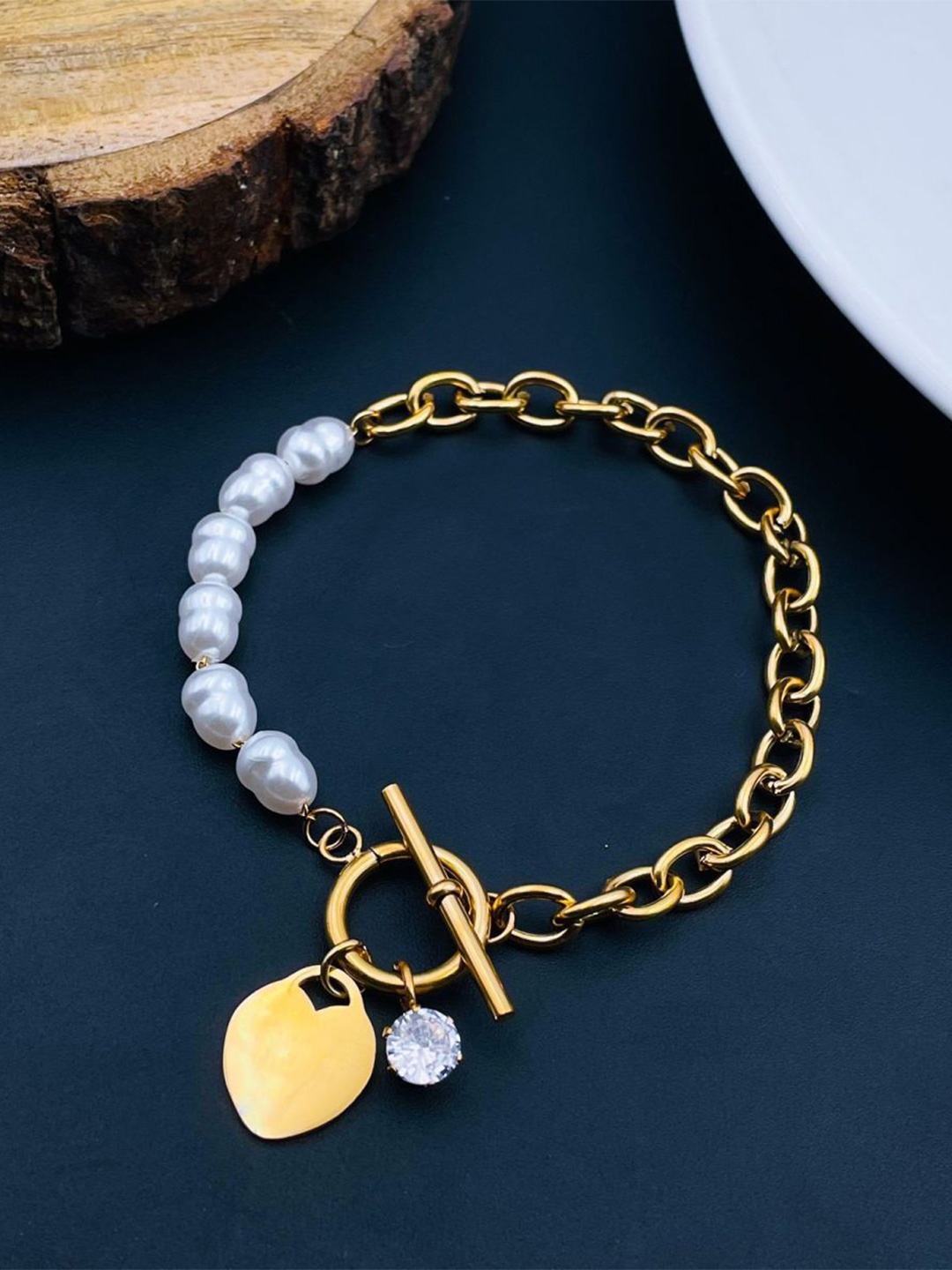 

ZIVOM Gold-Plated Charm Bracelet