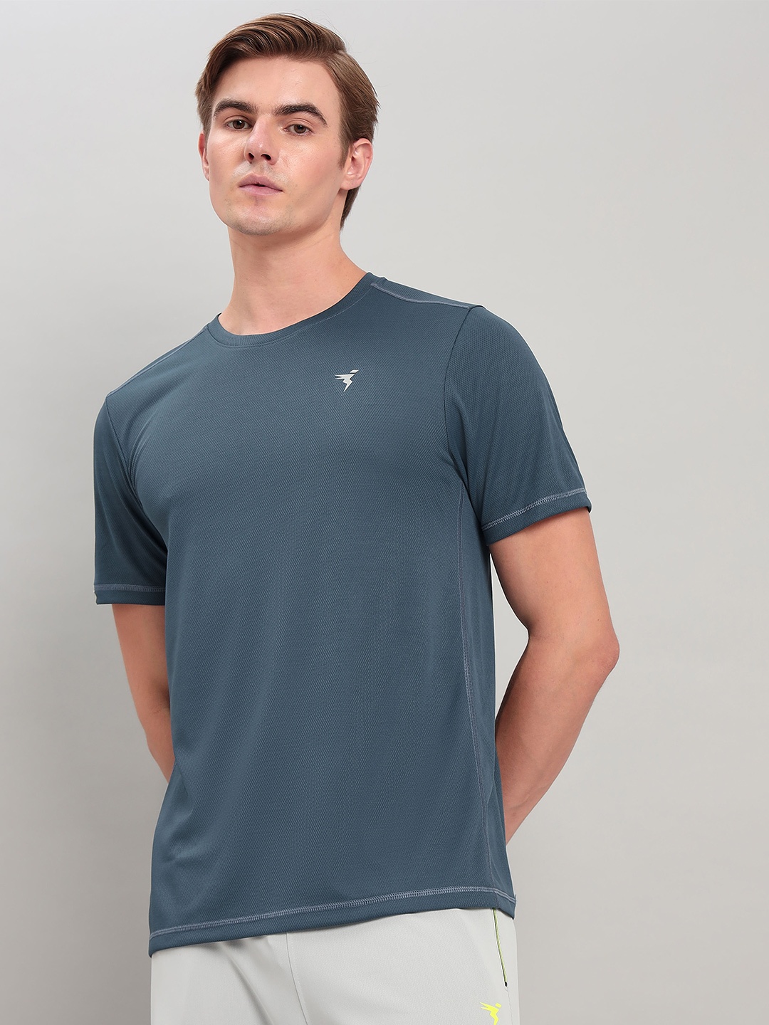 

Technosport Round Neck Antimicrobial Slim Fit Sports T-Shirt, Teal