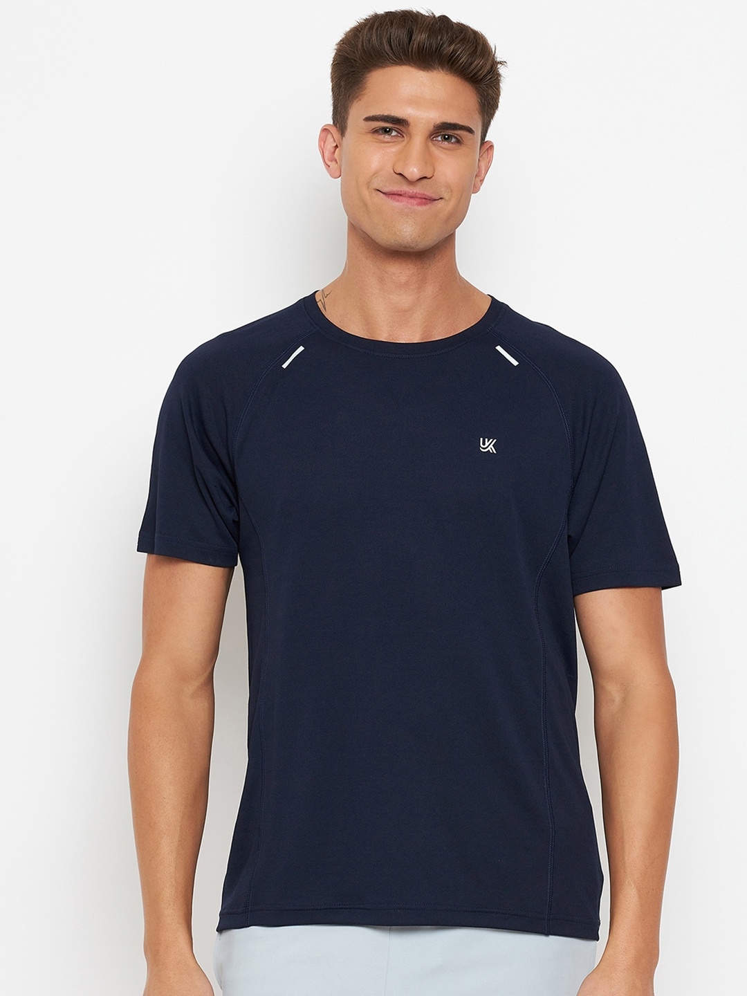 

URKNIT Round Neck Cool Max Short Sleeves T-shirt, Navy blue