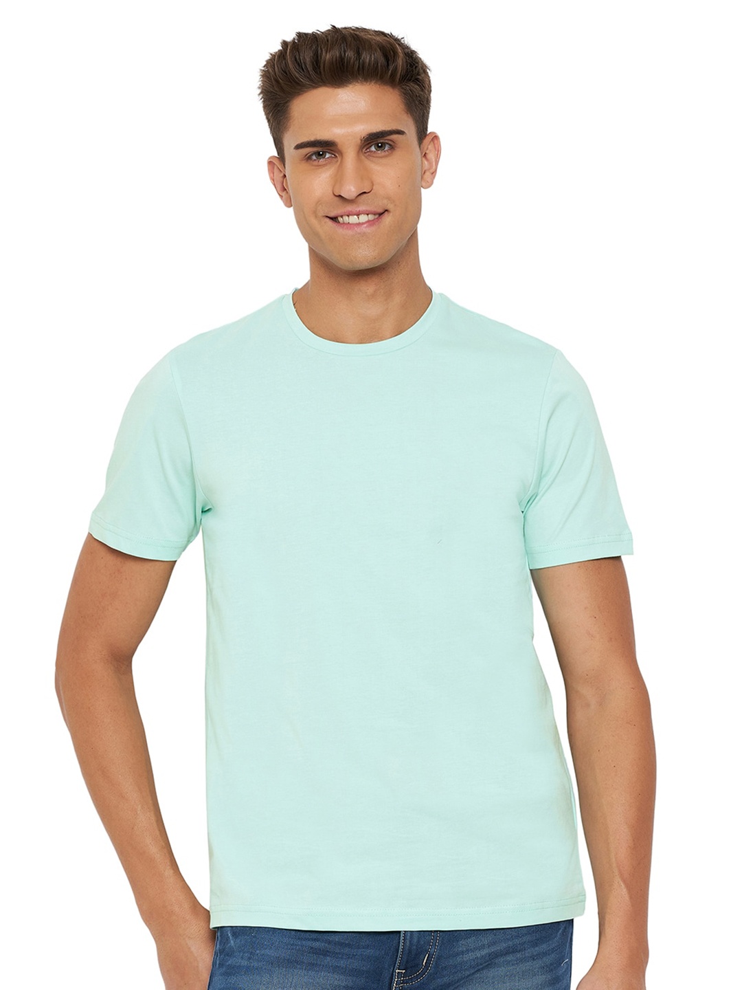 

URKNIT Short Sleeves Cool Max Pure Cotton T-shirt, Green