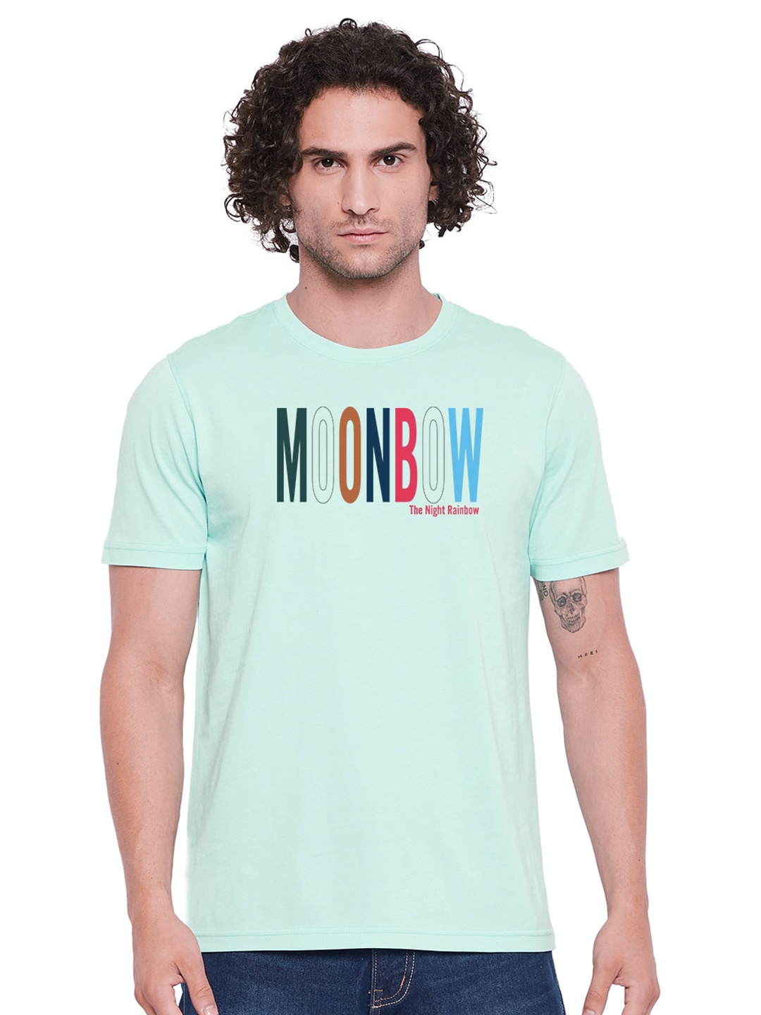 

URKNIT Cool Max Typography Printed Round Neck Regular Fit Cotton Casual T-Shirt, Green