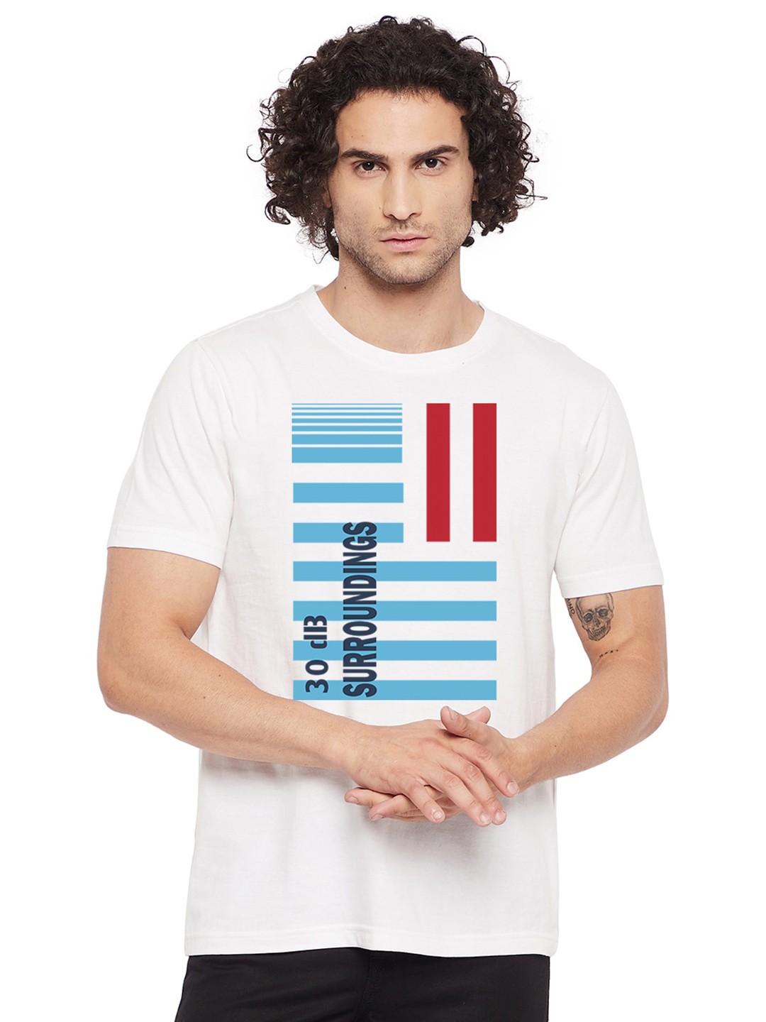 

URKNIT Cool Max Typography Printed Round Neck Regular Fit Cotton Casual T-Shirt, White