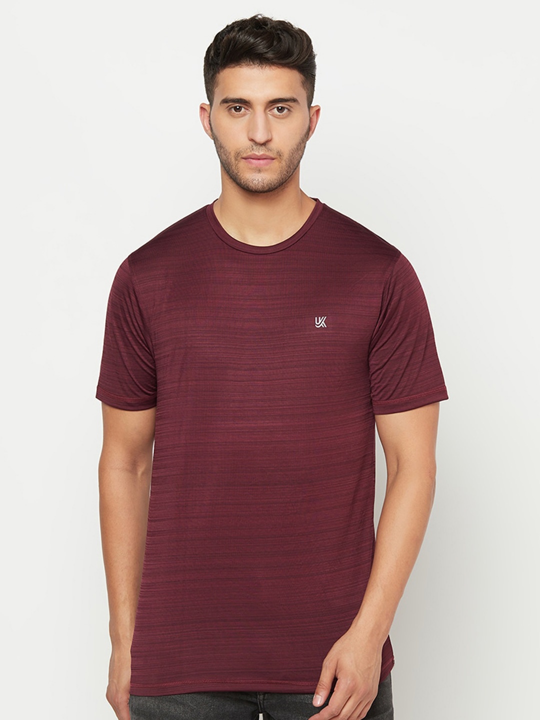 

URKNIT Self Design Cool Max Sports T-shirt, Maroon