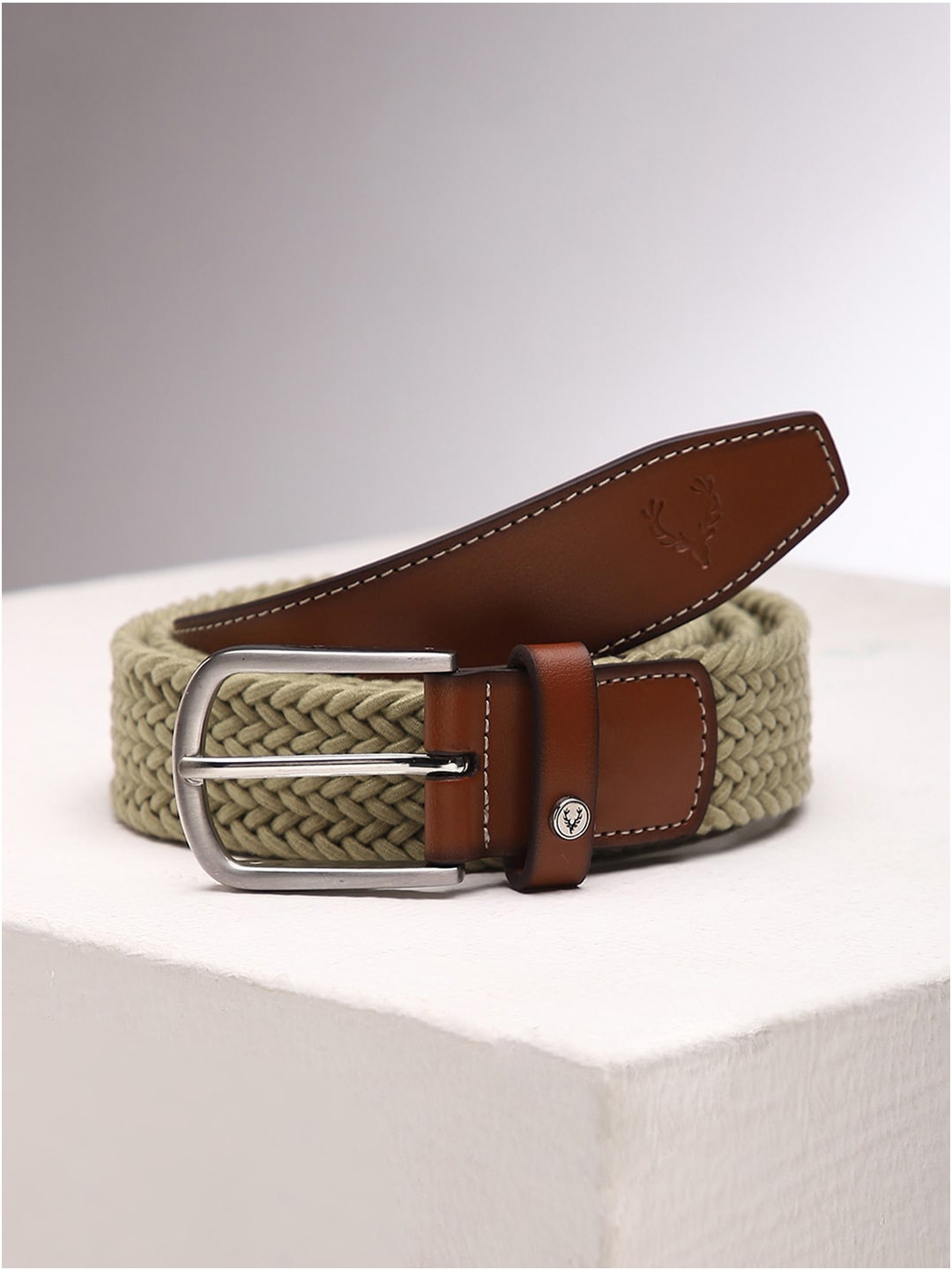 

Allen Solly Men Braided Belt, Beige