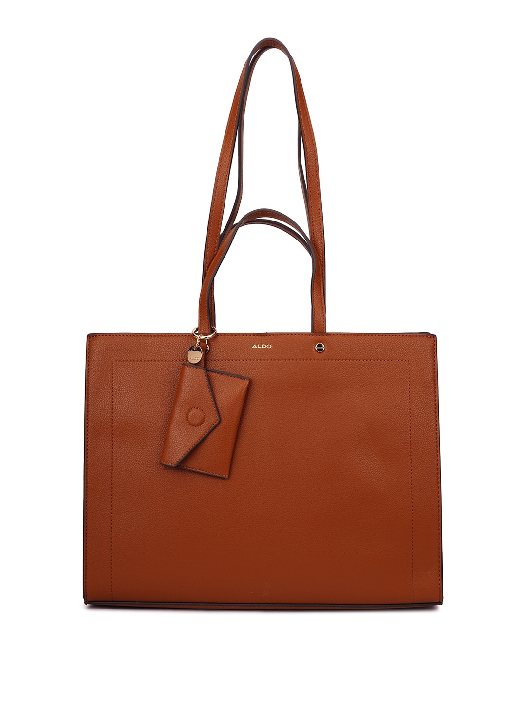 

ALDO Brown PU Oversized Structured Shoulder Bag with Bow Detail